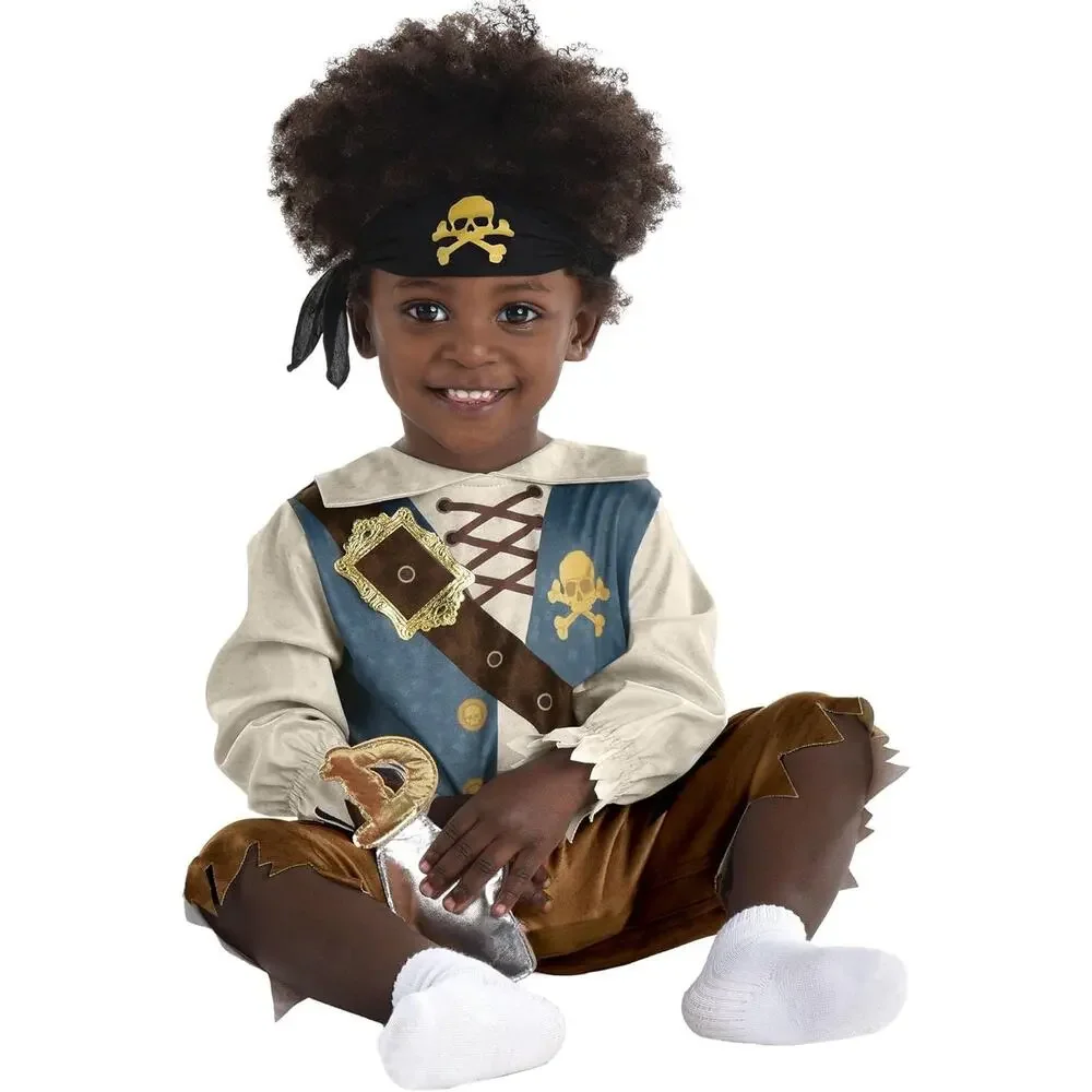 ShipWrecked Pirate 3pc Costume with Sword Infant 0-6 months New Halloween New